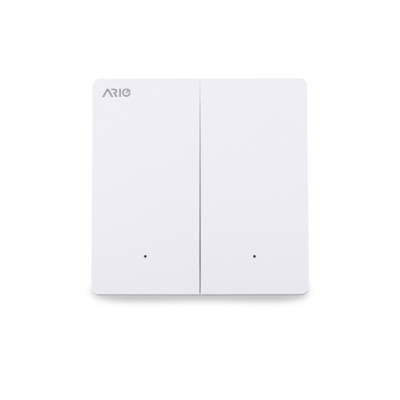Công tắc thông minh BLE 2 nút Ario Vuông 50
