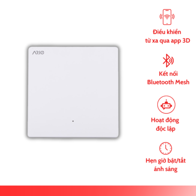  Công tắc thông minh BLE 1 nút Ario Vuông
